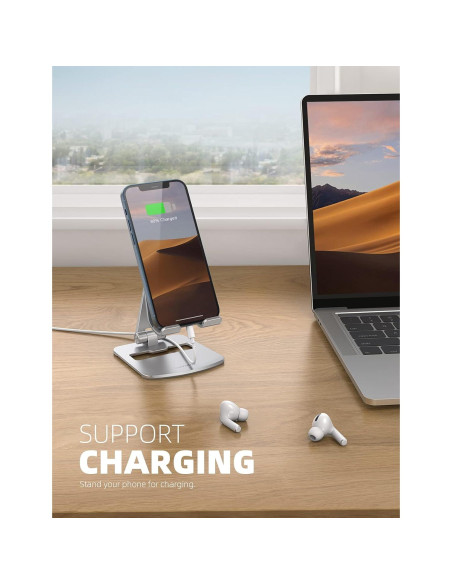 Soporte de Teléfono Lamicall DP11-EU-S Aluminio Plata Ajustable