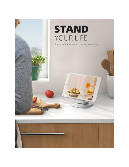 Soporte de Teléfono Lamicall DP11-EU-S Aluminio Plata Ajustable