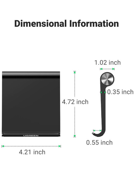 Soporte para Tableta UGREEN Negro Ajustable 2 Piezas