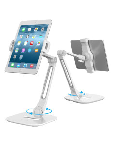 Soporte Ajustable para iPad AboveTEK - Aluminio Blanco 4"-11"