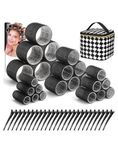 Juego de 50 Rulos Autoadhesivos Tidponra para Cabello Voluminoso