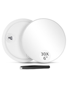 Espejo de Aumento 30X Jadazror 15.24 cm con Ventosas