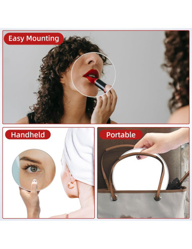 Espejo de Aumento 30X Jadazror 15.24 cm con Ventosas