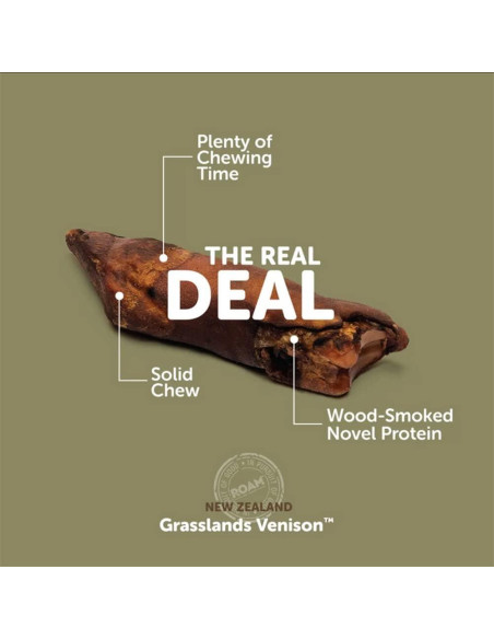 Golosinas Naturales para Perros ROAM Pezuña de Ciervo 2 Unidades