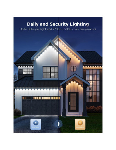 Luces Permanentes Govee Pro 200ft RGBIC IP67 para Exterior