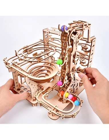 Kit de Carrera de Canicas de Madera 3D Varbertos 335 Piezas