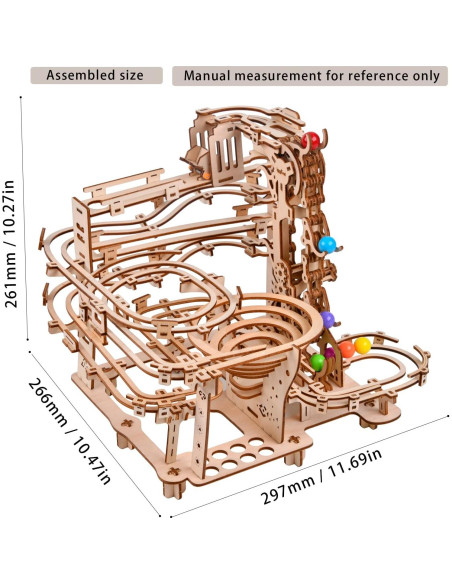 Kit de Carrera de Canicas de Madera 3D Varbertos 335 Piezas