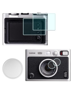 Tapa de Lente y Protector de Pantalla para Fujifilm Instax Mini Evo