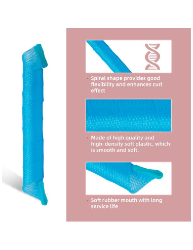 30 Rulos de Pelo Sin Calor Essenergi - Estilo Espiral 30 cm