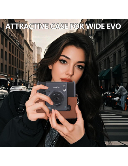 Funda para cámara Fujifilm Instax Wide EVO Marrón 2-en-1