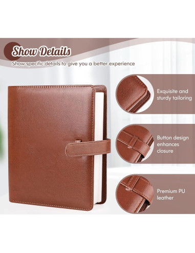 Álbum de Fotos Mini Ablus 128 Bolsillos Cuero Vegano Marrón