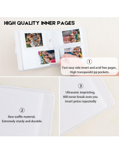 Álbum de Fotos Rekeen 112 Bolsillos 2x3 Pulgadas Azul 2