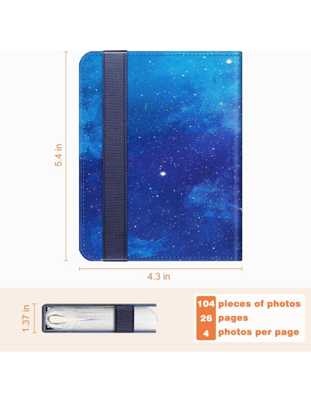 Álbum de Fotos Fintie para Fujifilm Instax Mini - 104 Fotos