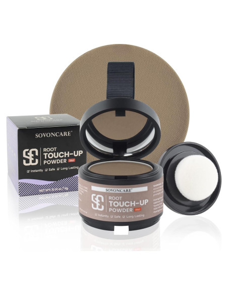 Polvo Húmedo para Retoque de Raíces SOVONCARE Marrón Claro 41 g Polvo Húmedo para Retoque de Raíces SOVONCARE Marrón Claro 41 g