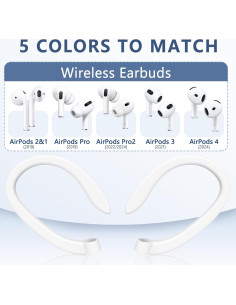 Ganchos Antideslizantes para AirPods Pro 1/2/3/4 + Limpieza 2