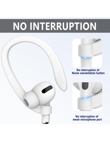 Ganchos Antideslizantes para AirPods Pro 1/2/3/4 + Limpieza