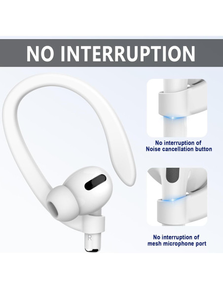 Ganchos Antideslizantes para AirPods Pro 1/2/3/4 + Limpieza