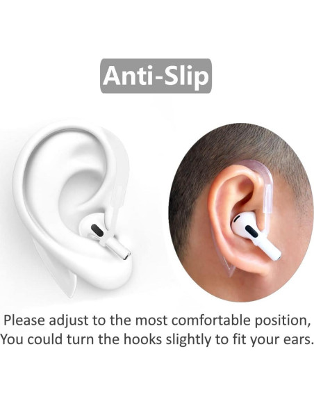 Ganchos para Orejas IiEXCEL Ajustables Antideslizantes AirPods