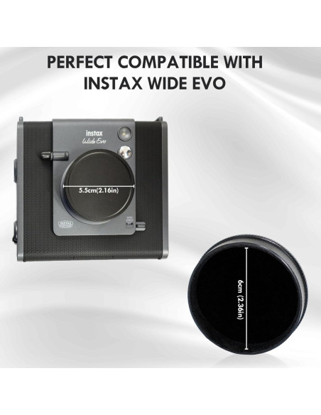 Tapa de Lente HIYQIN para Fuji Instax Wide Evo - Aluminio Negro