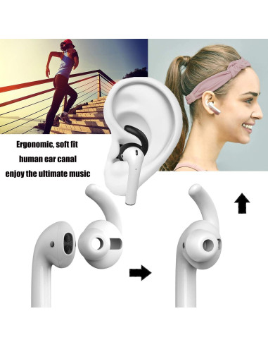 Ganchos de Silicona Antideslizantes para AirPods 1 y 2 - 2 Pares