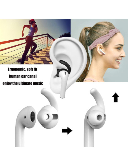 Ganchos de Silicona Antideslizantes para AirPods 1 y 2 - 2 Pares