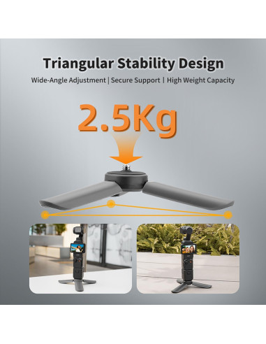 Trípode Mini Negro para DJI Osmo Pocket 3 - Soporte Portátil