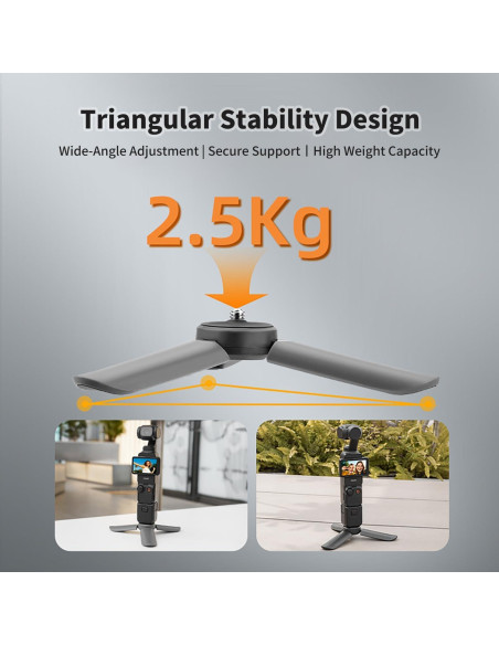 Trípode Mini Negro para DJI Osmo Pocket 3 - Soporte Portátil