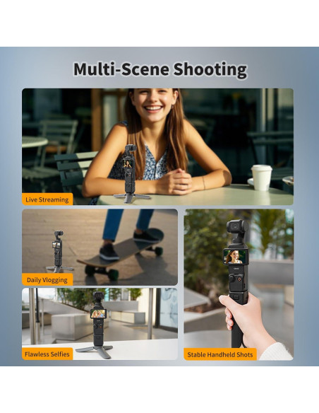 Trípode Mini Negro para DJI Osmo Pocket 3 - Soporte Portátil
