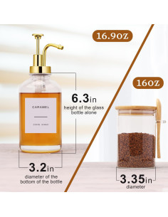 Set de Dispensadores de Jarabe para Bar de Café - 2 Pcs 500 ml 2