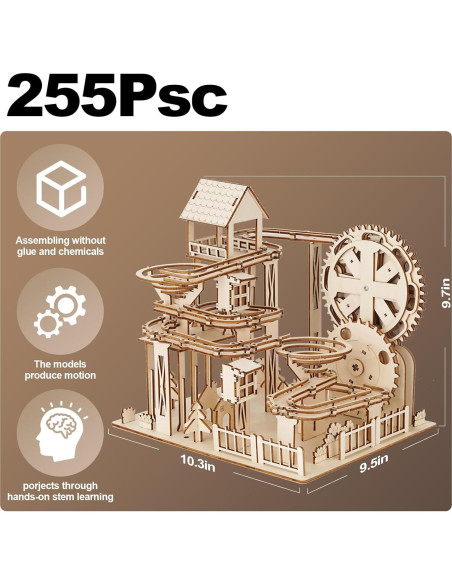 Juego de rompecabezas 3D LCOCWMY pista de canicas DIY