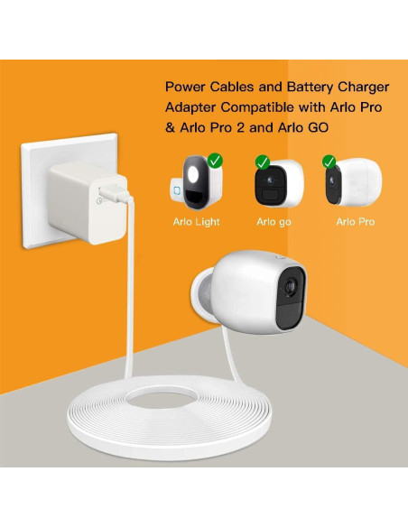 Cable de Carga 3M FARSAIL para Arlo Pro y Pro 2 Impermeable