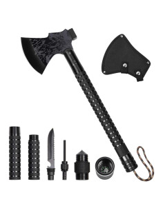 Hacha de Camping LIANTRAL Plegable Táctica con Martillo y Funda
