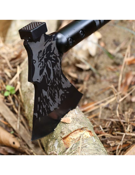 Hacha de Camping LIANTRAL Plegable Táctica con Martillo y Funda