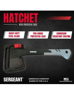 Hacha de Camping SERGEANT SGT-14, Acero Alto Carbono, 35.56 cm 2