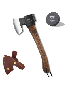 Hacha de Camping DWFKHT 14.4" Forjada a Mano con Funda