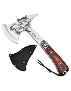 Hacha de Camping TIVOLI 34 cm con Funda de Nailon y Caja de Regalo