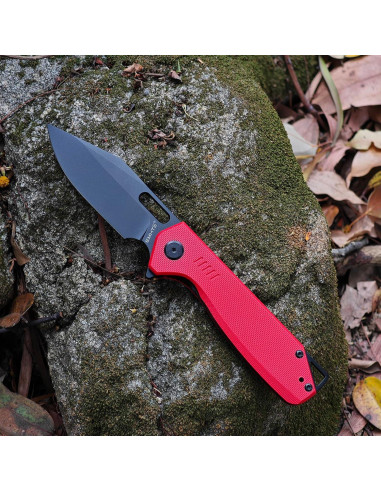 Cuchillo Plegable EMHTiii Rojo con Hoja de Acero D2 8.5cm