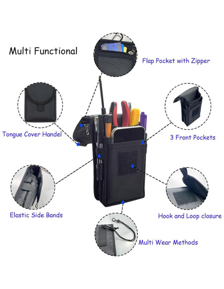 Bolsa de Herramientas de Cintura FAUDRECRO Nylon Resistente