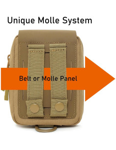 Bolsa EMT Molle Lemubeane Táctica 11.94x5.08x16cm Marrón 2