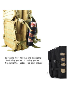 Funda Táctica de Herramientas Hdlsina Negra con Accesorios MOLLE 2