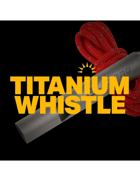 Silbato de Titanio LUXPRO LP73 Ultra-Ligero para Emergencias