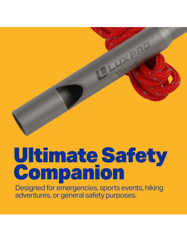 Silbato de Titanio LUXPRO LP73 Ultra-Ligero para Emergencias