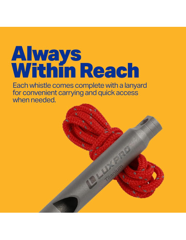 Silbato de Titanio LUXPRO LP73 Ultra-Ligero para Emergencias