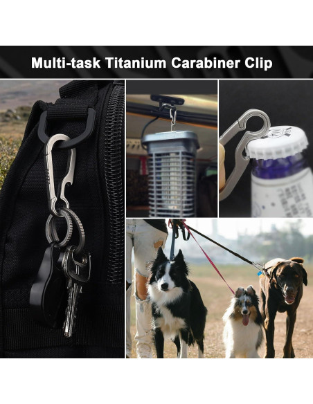 Llavero de Carabina de Titanio PJYTAC TKC02B Plata