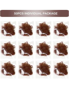 Juego de redes para cabello TonJin 50 unidades marrón 2