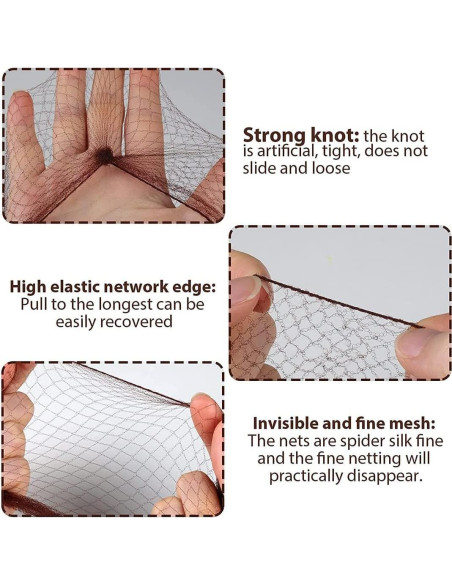 Juego de redes para cabello TonJin 50 unidades marrón Juego de redes para cabello TonJin 50 unidades marrón