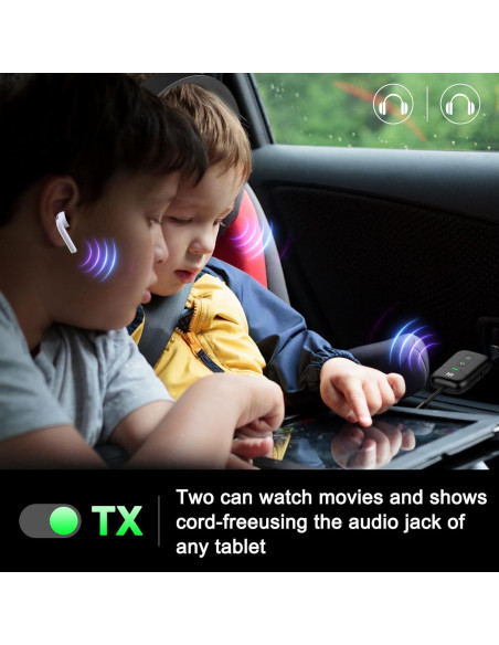 Adaptador Bluetooth 5.4 Beeitzie B103 2-en-1 para Aviones