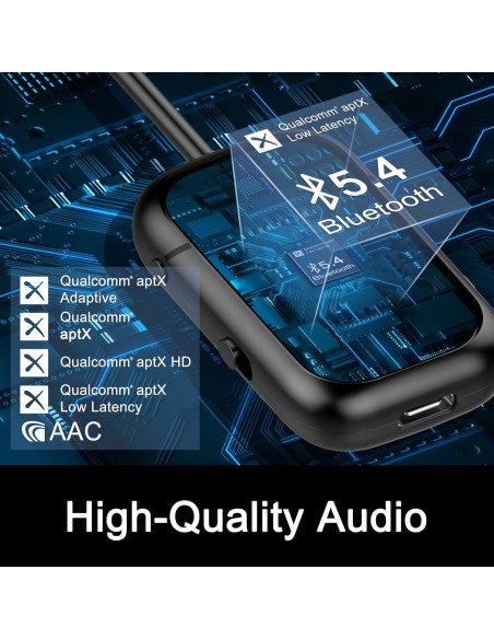 Adaptador Bluetooth 5.4 Beeitzie B103 2-en-1 para Aviones