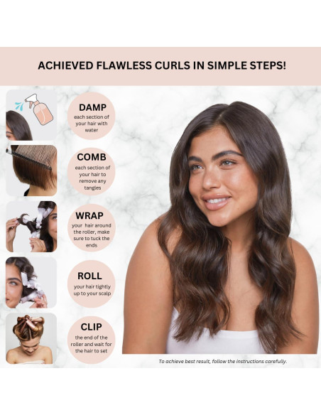 Rulos de Satén Kitsch - Rizador Sin Calor, 6 Piezas