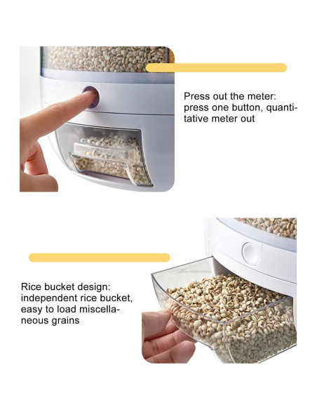 Dispensador de Granos Gavigain 6 Compartimentos 360 25.4 cm